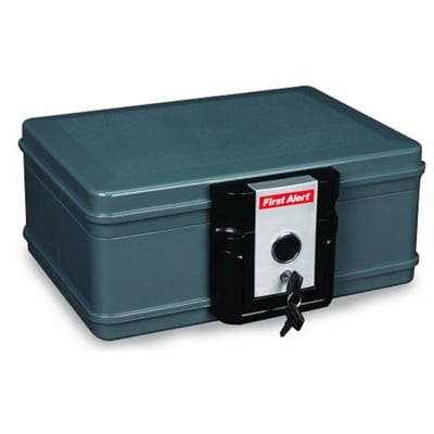 First Alert Fire & Water File Chest, 0.17 Cu. Ft., UL Classified 1550°F/30 Min., Waterproof, Key Lock, Model# 2013F