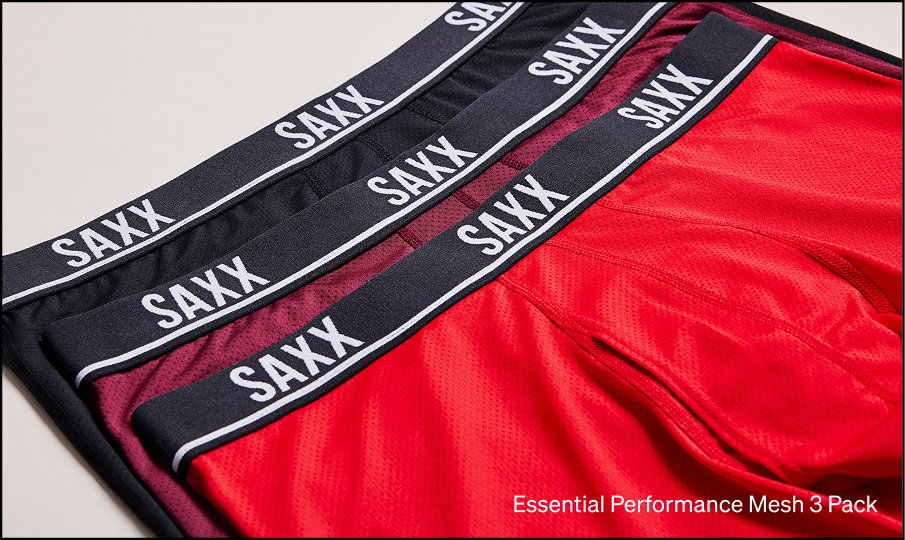 Essential Performance Mesh Performance Boxer Brief (3 Pack)