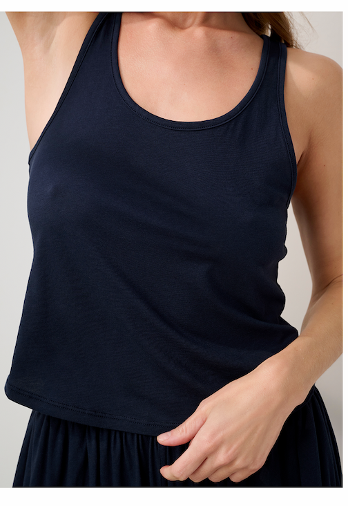 organic pima curved hem tank 
