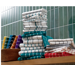 Color Connection 20-Piece Kitchen Towel Set in Absorbent Cotton