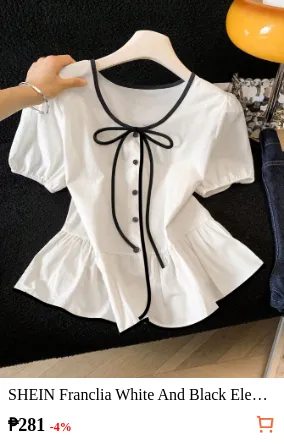 SHEIN Franclia White And Black...