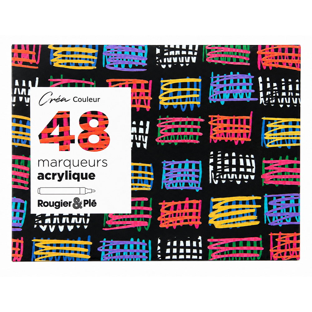 Marqueurs acryliques Créa boîte 48 pcs - Rougier&Plé