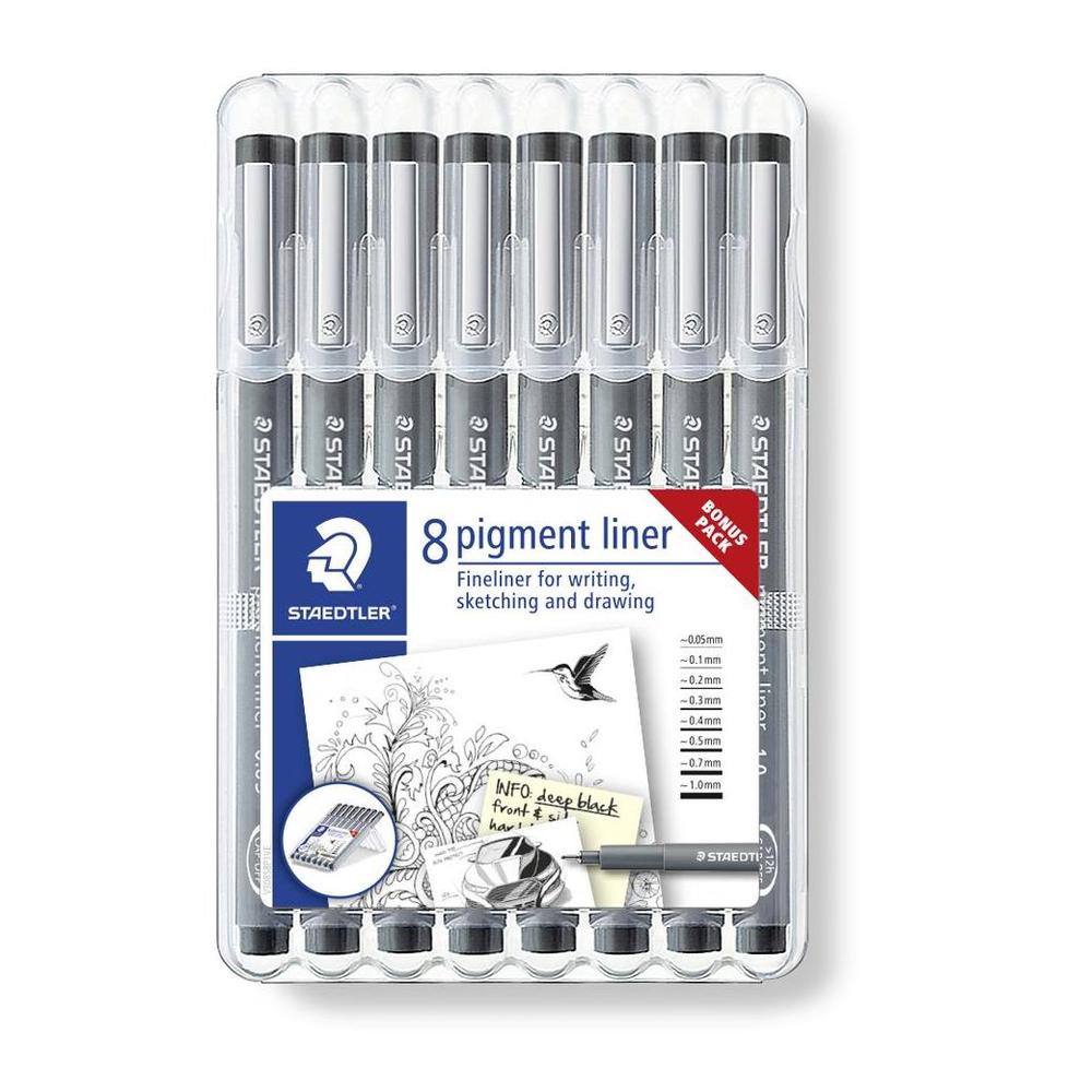  Feutre noir Pigment liner Boîte 5 + 3 pcs - Staedtler - Rougier et Plé Feutre noir Pigment liner Boîte 5 + 3 pcs - Staedtler - Rougier et Plé Promo favorite_border Staedtler Feutre noir Pigment liner Boîte 5 + 3 pcs - Staedtler