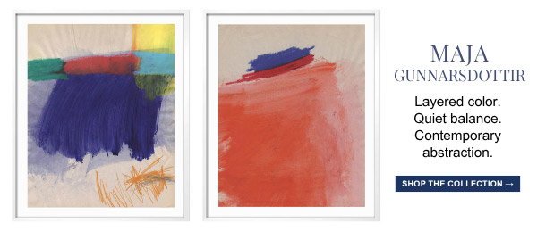Maja Gunnarsdottir: Layered color. Quiet balance. Contemporary abstraction. Shop the Collection
