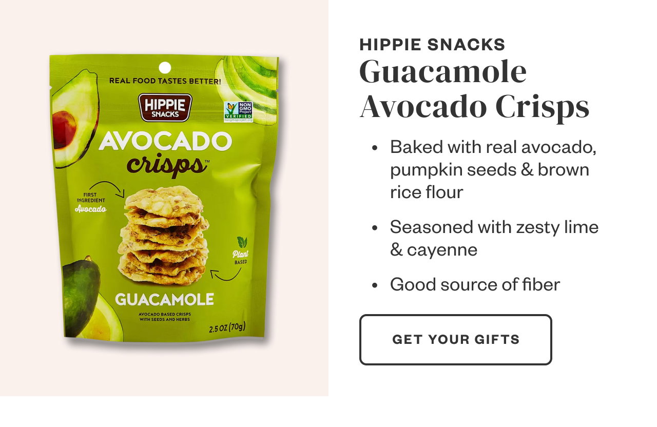 Hippie Snacks Guacamole Avocado Crisps. Get Your Gifts.