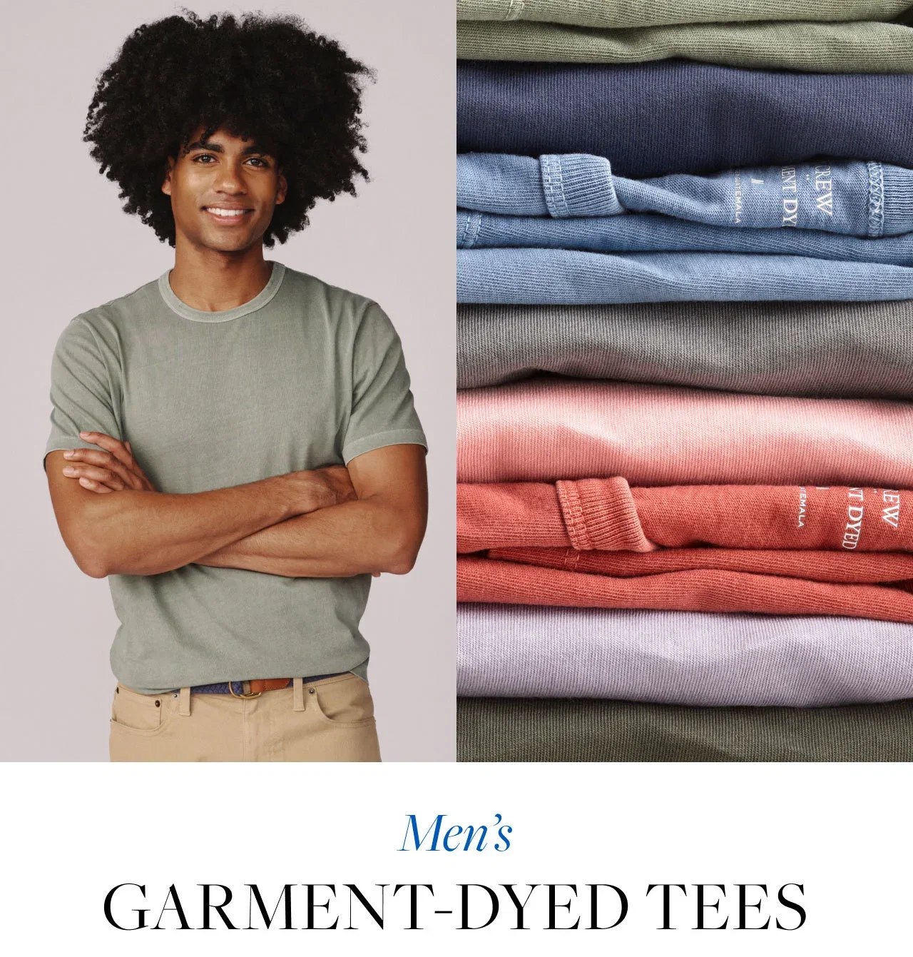 Men's Garment-Dyed Tees.