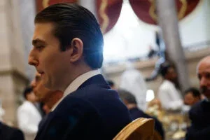 Barron Trump attends a luncheon following inauguration of U.S. President Donald Trump at the U.S. Capitol on January 20, 2025 in Washington, DC.