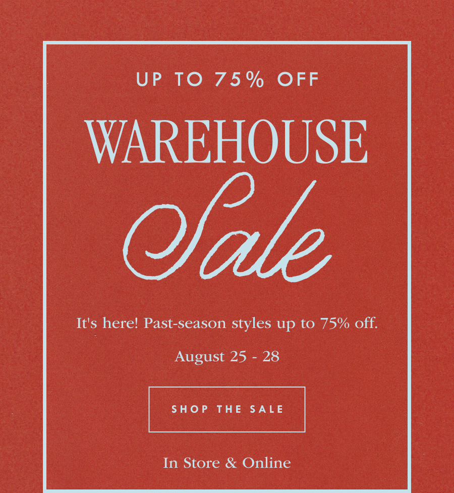 Warehouse Sale