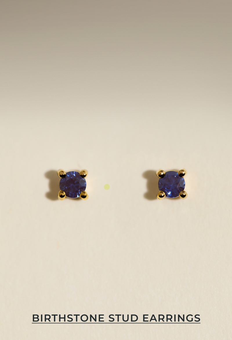 Birthstone stud earrings