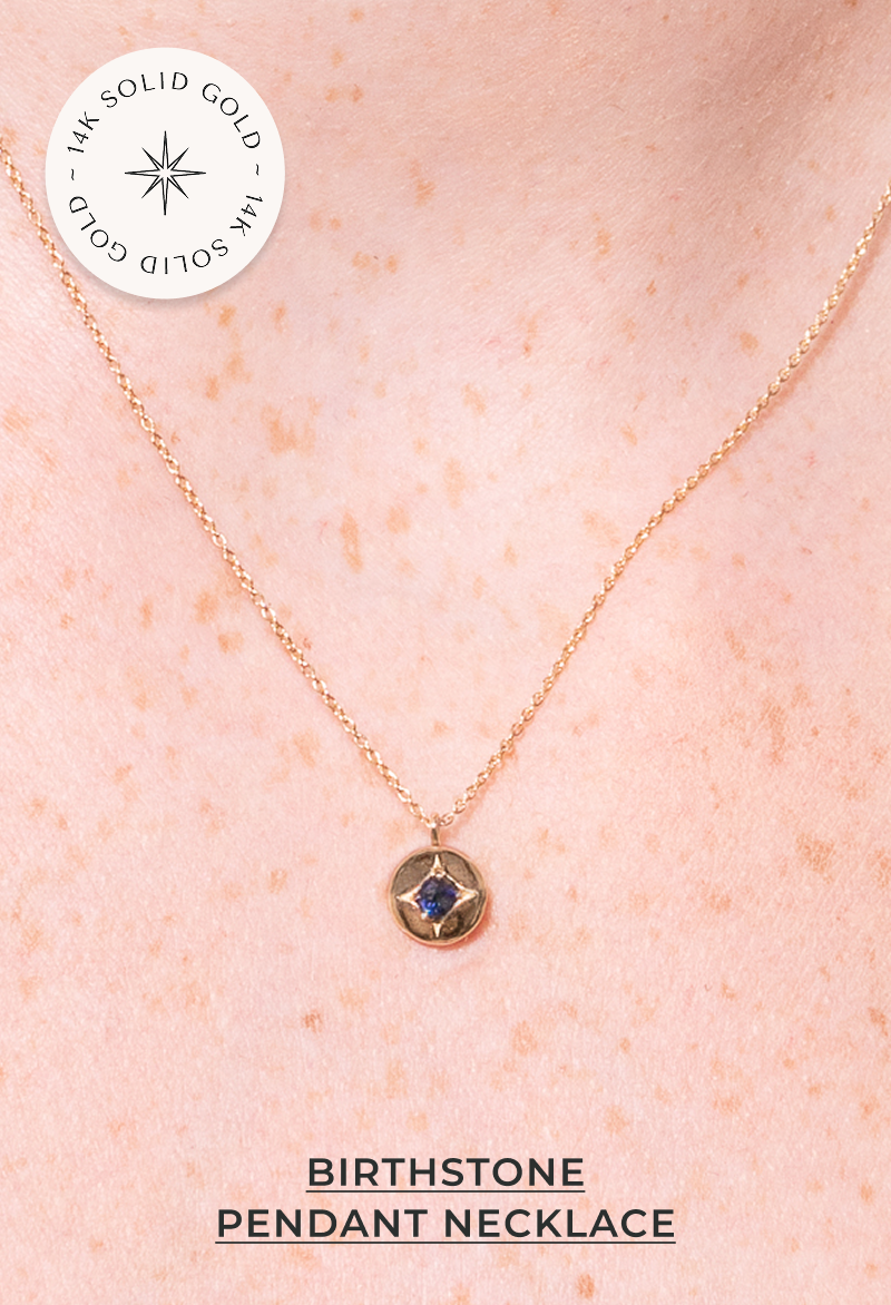 Birthstone pendant necklace 