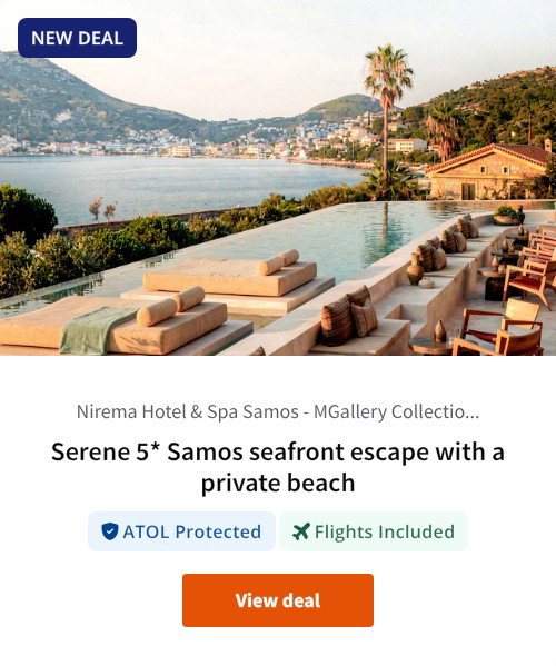 Serene 5* Samos seafront escape with a private beach