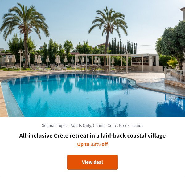 All-inclusive Crete retreat in a laid-back coastal village