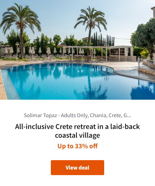 All-inclusive Crete retreat in a laid-back coastal village