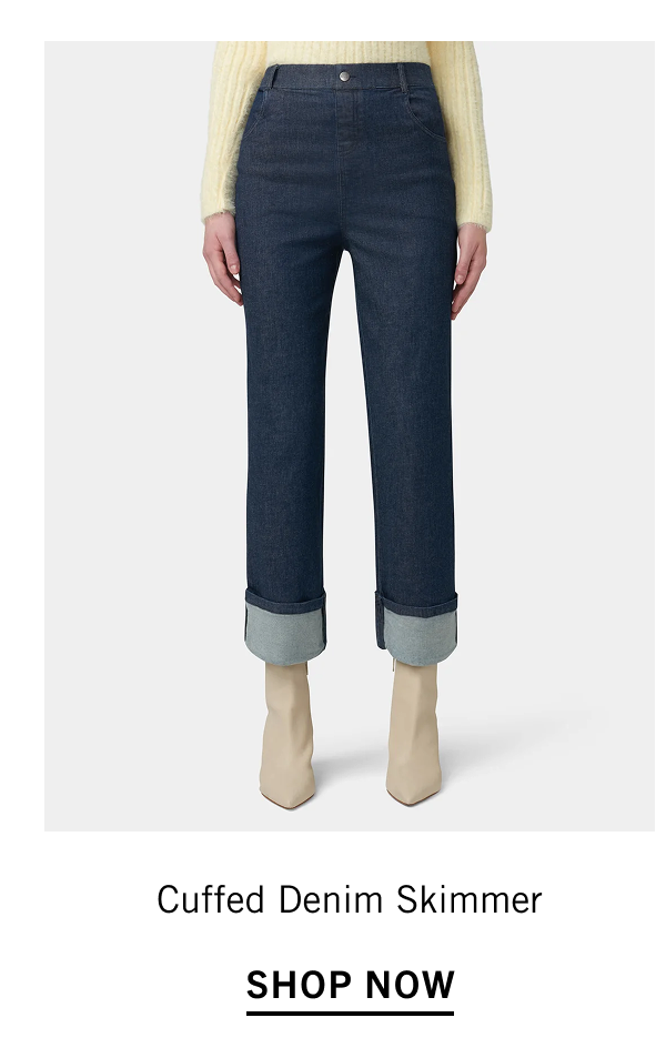 Cuffed Denim Skimmer