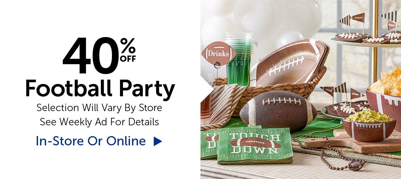 Football Party - Selection Will Vary By Store