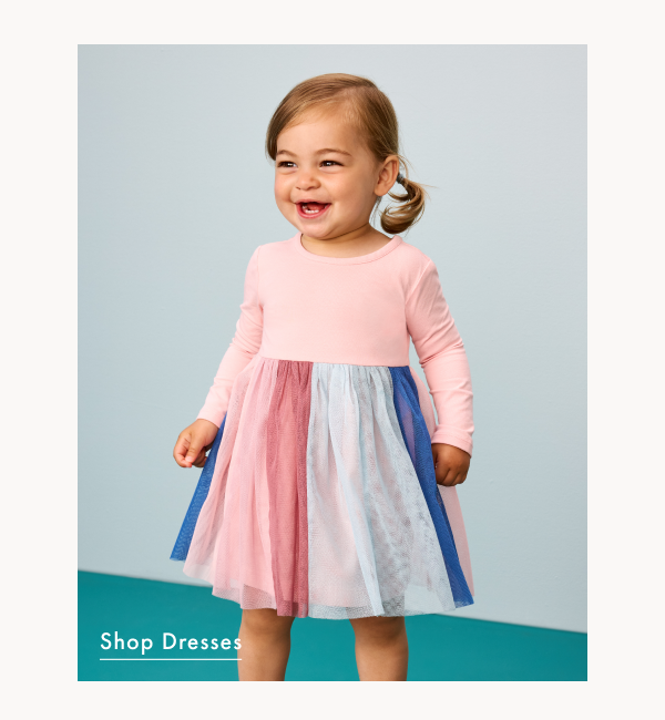 Baby Long Sleeve Rainbow Tulle Dress