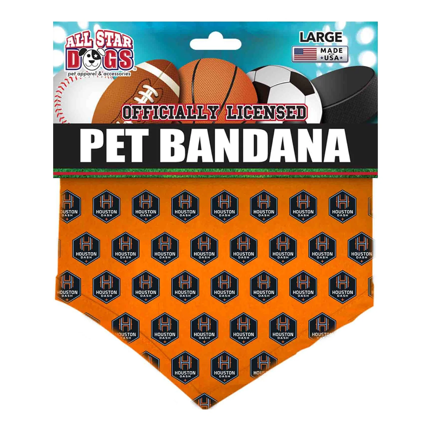 Image of Houston Dash  Large Repeat Bandana