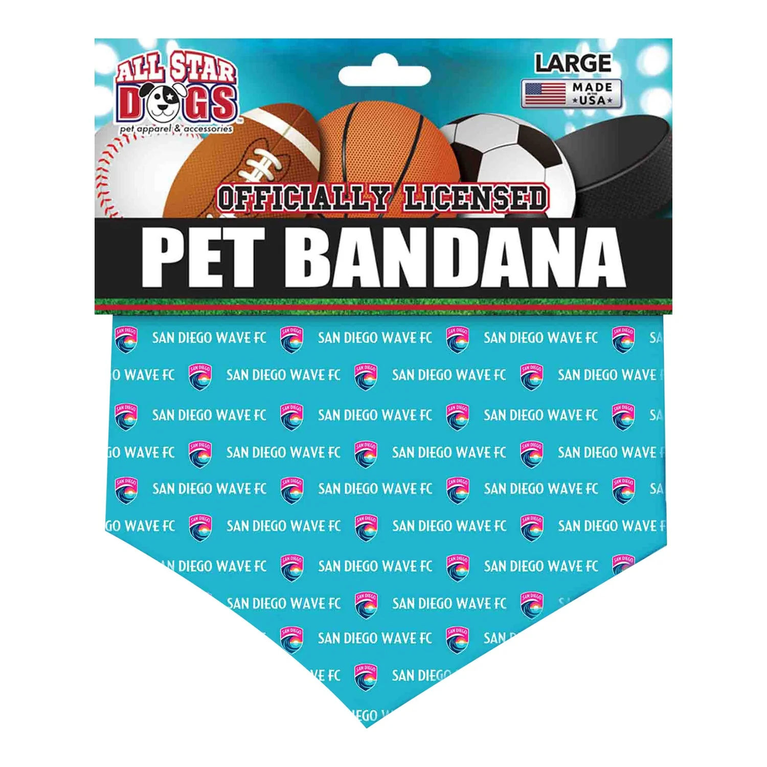 Image of San Diego Wave Large Repeat Bandana