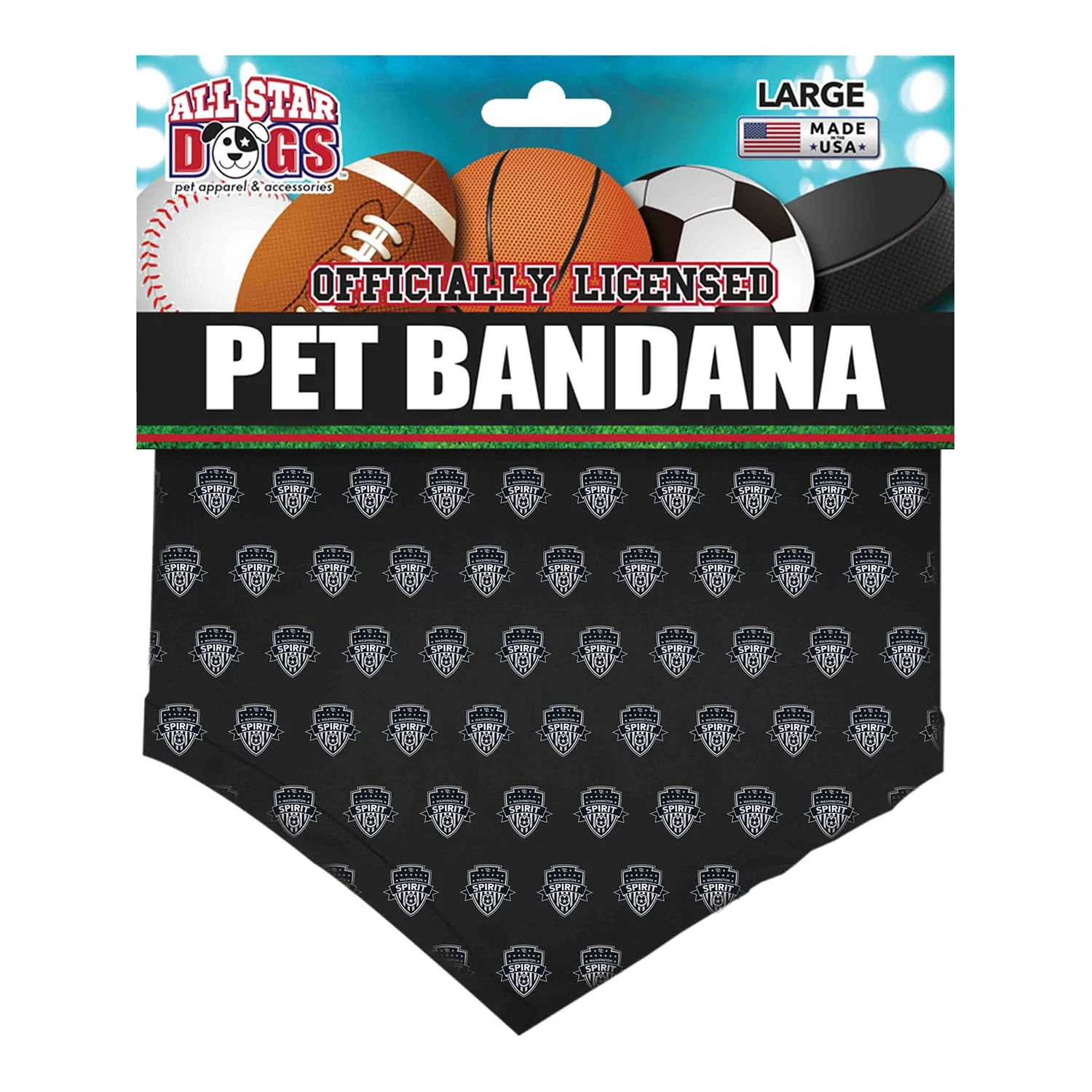 Image of Washington Spirit Large Repeat Bandana