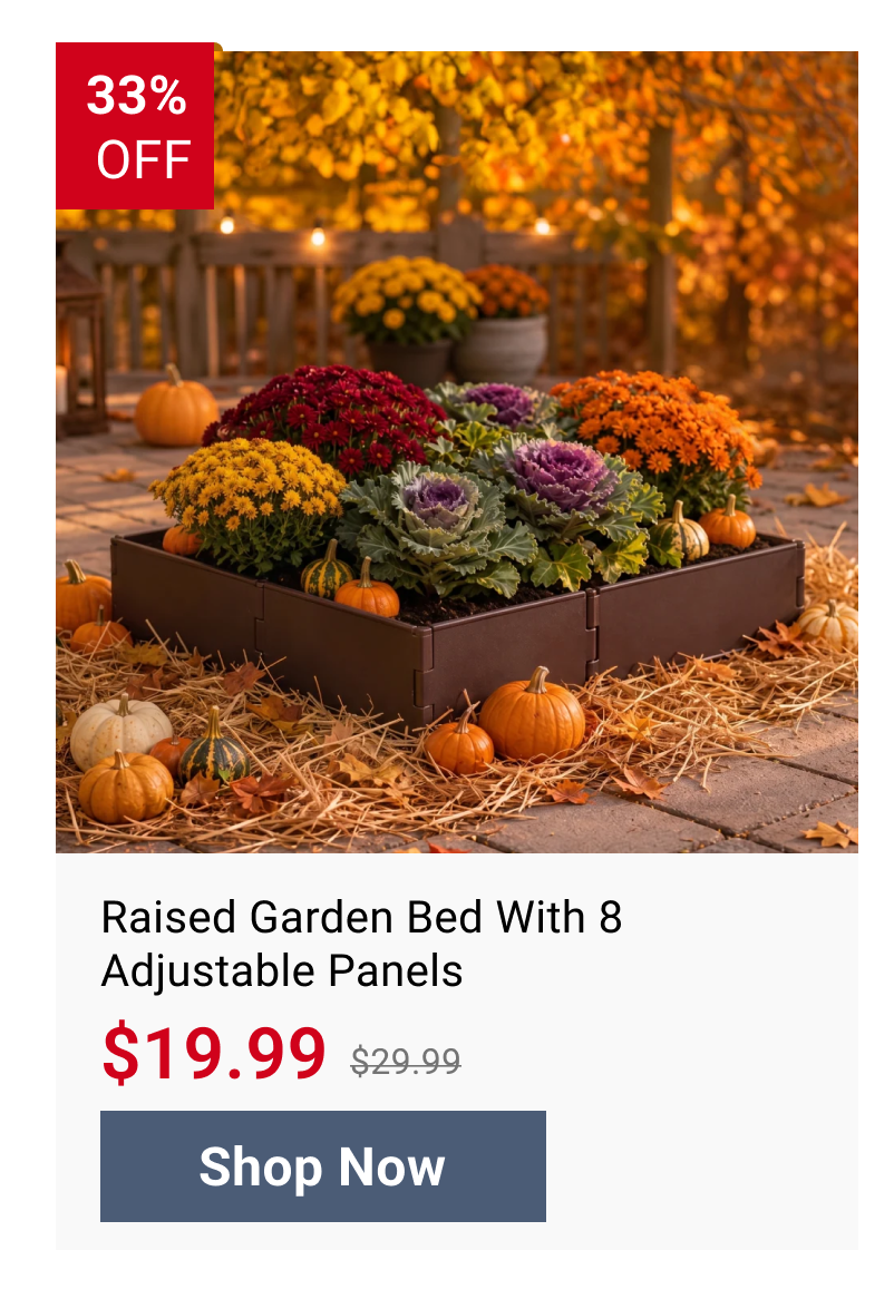 Raised Garden Bed With 8 Adjustable Panels