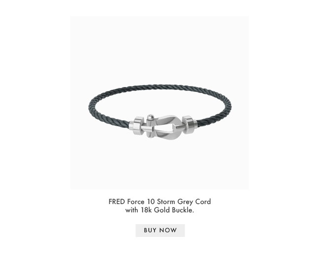 Storm Grey Cord With 18k Buckle