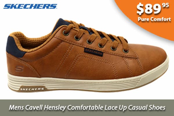 Skechers Mens Cavell Hensley Comfortable Lace Up Casual Shoes