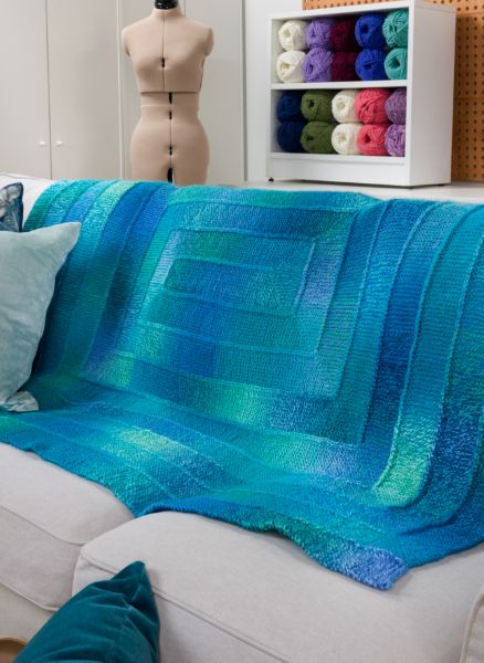 Free Concentric Calm Knit Blanket Pattern
