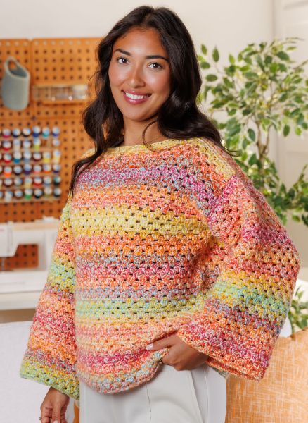 Free Crochet Grand Granny Pullover Pattern