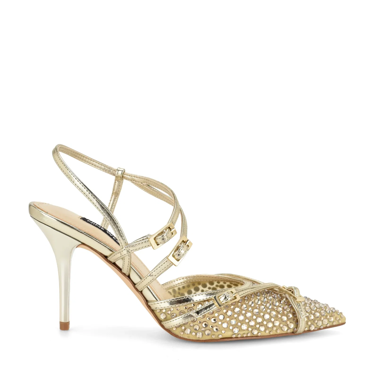 Image of Pertee Strappy Embellished Pumps