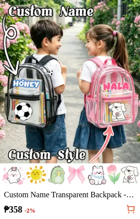 Custom Name Transparent Backpack -...