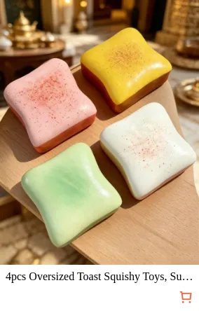 4pcs Oversized Toast Squishy Toys...
