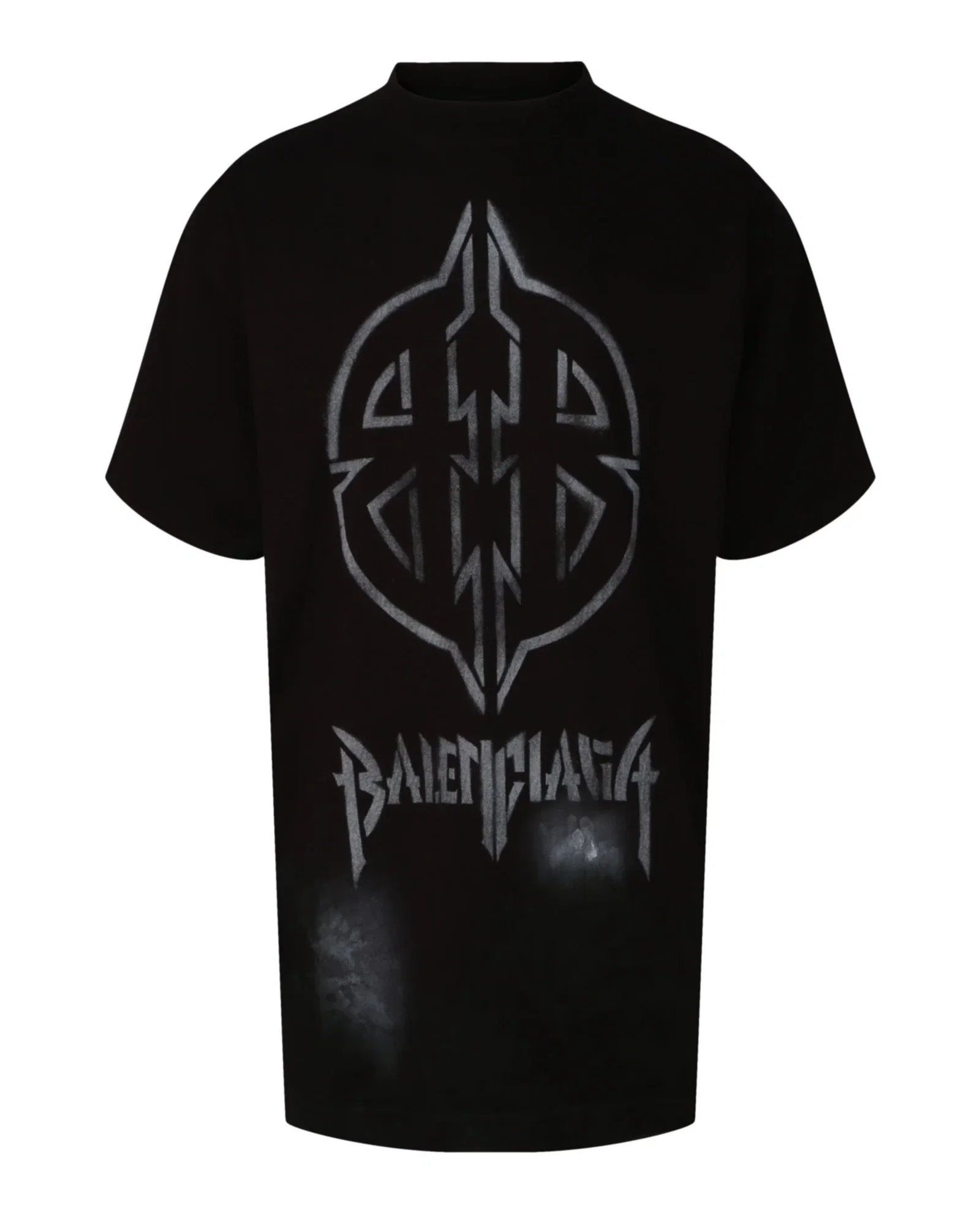 Image of Balenciaga Mens Oversized Metal BB Stencil T-Shirt