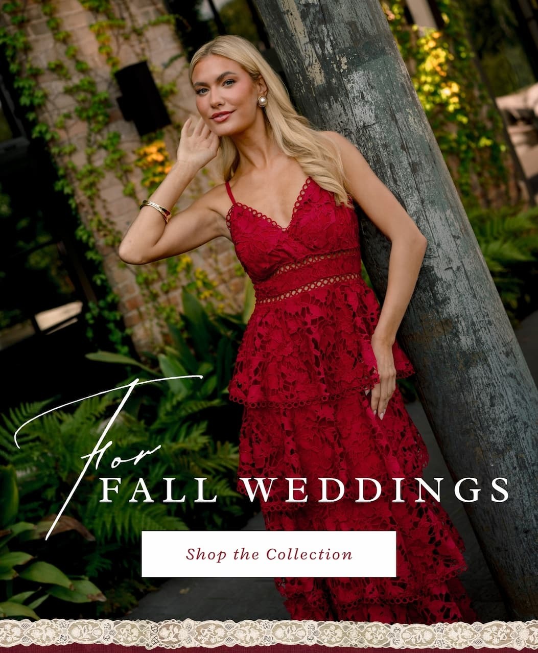 "For Fall Weddings. Shop the collection."
