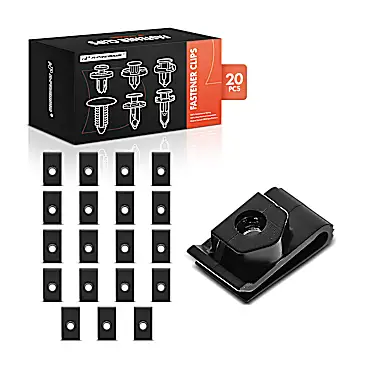 A-Premium Clips & Fasteners - Black, Nylon, Direct Fit, Set of 20