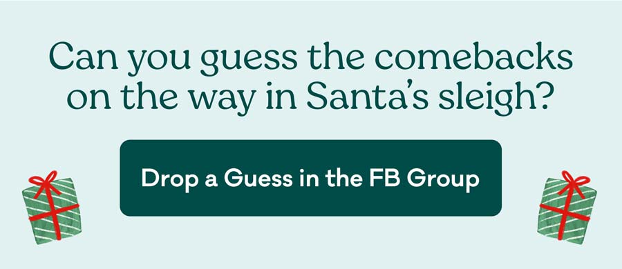 Can you guess the comebacks on the way in Santa’s sleigh? | Drop a Guess in the FB Group