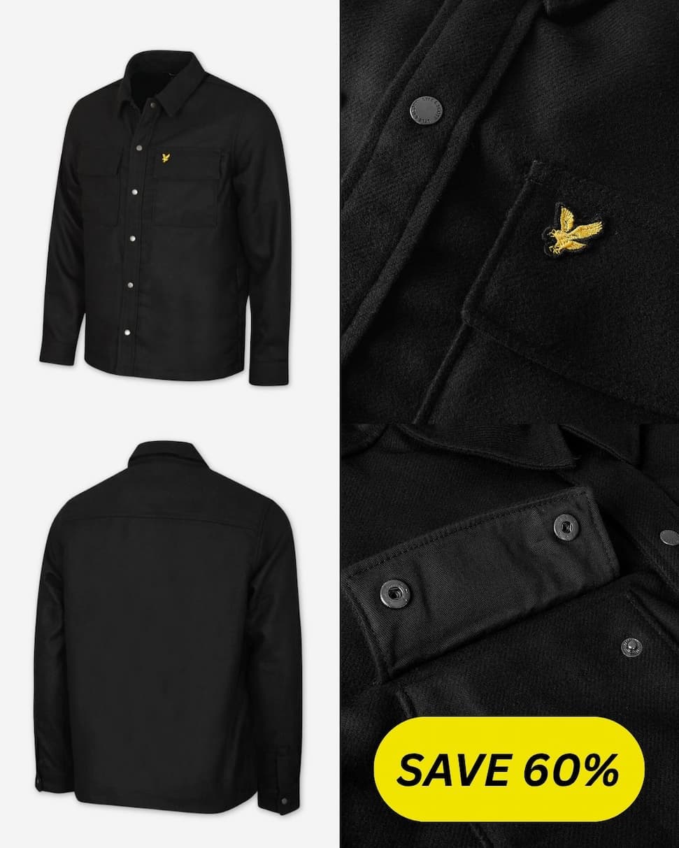 Lyle & Scott Mens Brushed Overshirt Casual Jacket