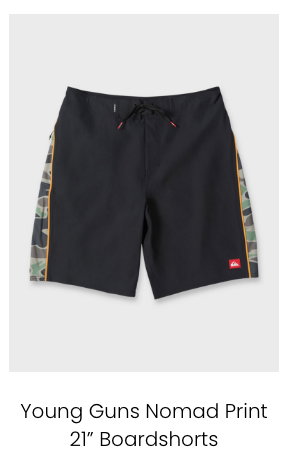 Young Guns Nomad Print 21" Boardshorts - lightweight, quick-drying, and abrasion-resistant for dependable wear.