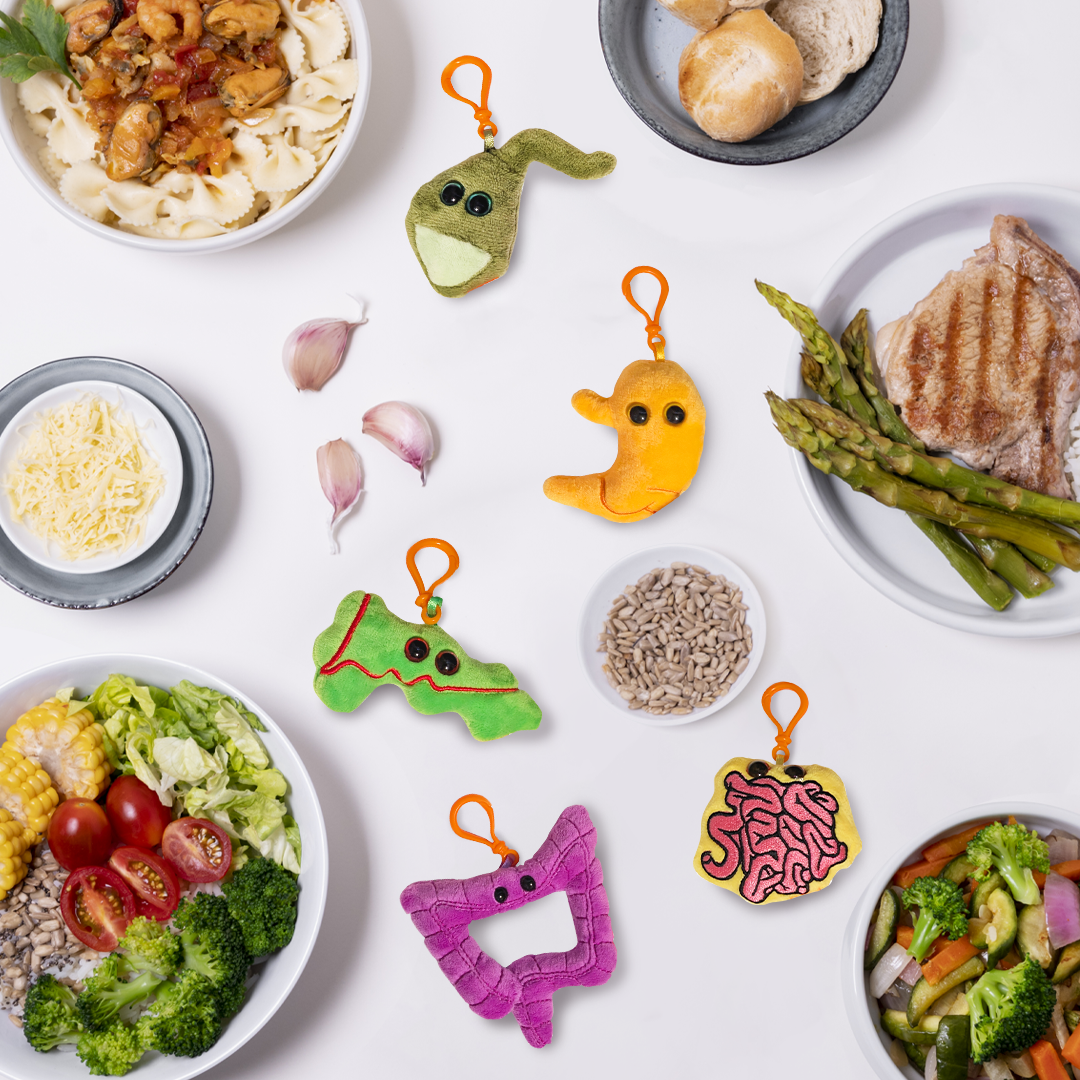 Gut Check minis with food
