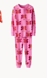 Butterflies on Fuchsia Pink HannaJams™ Pajama Set