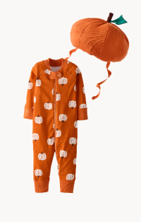 Pumpkin Halloween Costume HannaJams™ Sleeper & Hat