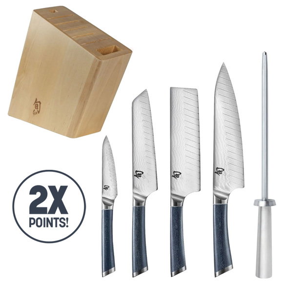 Shun Shiranami Dual-Core Damascus Kitchen Knives