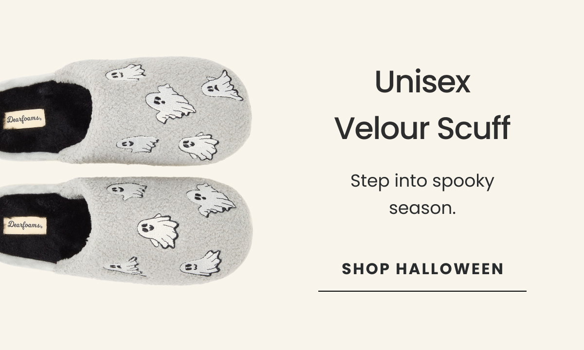 UNISEX VELOUR SCUFF. SHOP HALLOWEEN