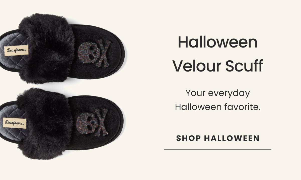 HALLOWEEN VELOUR SCUFF. SHOP HALLOWEEN