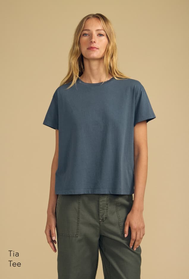 Image of model wearing Tia Tee.