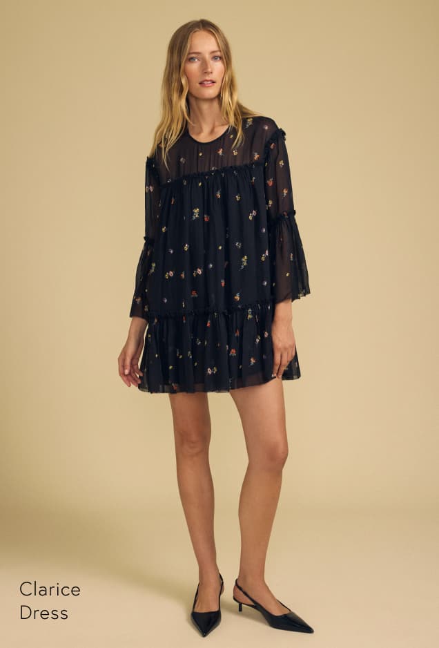 Image of model wearing Clarice Dress.
