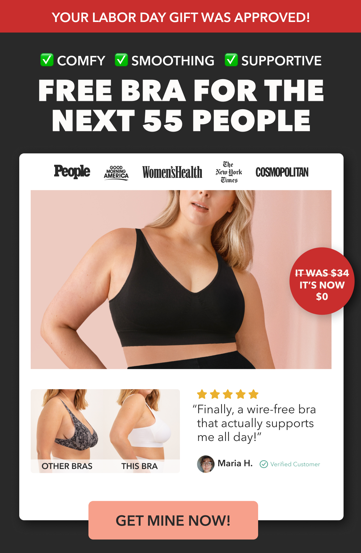 FREE BRA FOR THE NEXT 55 PEOPLE