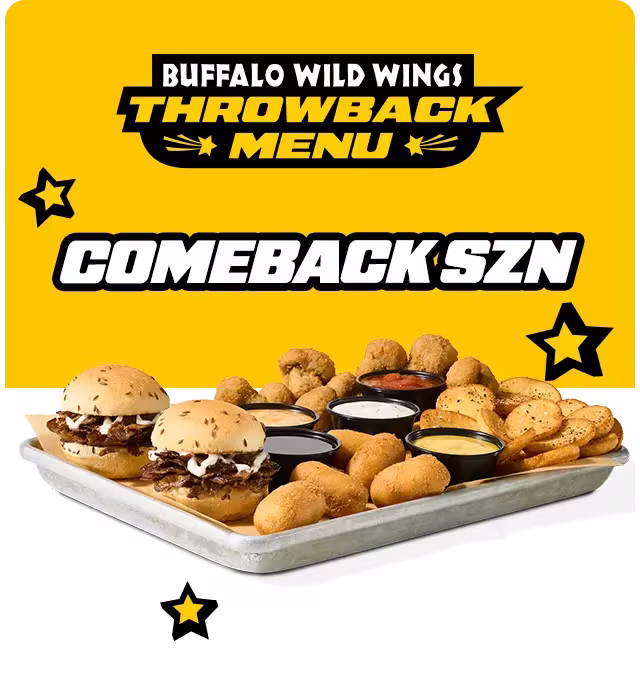 BUFFALO WILD WINGS THROWBACK MENU