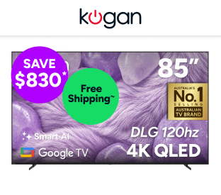 Kogan 85" QLED 4K Smart AI Google TV Product Image