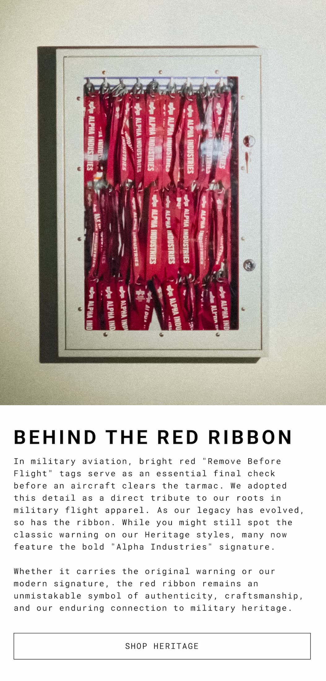 alpha industries history of the red ribbon summary shop heritage