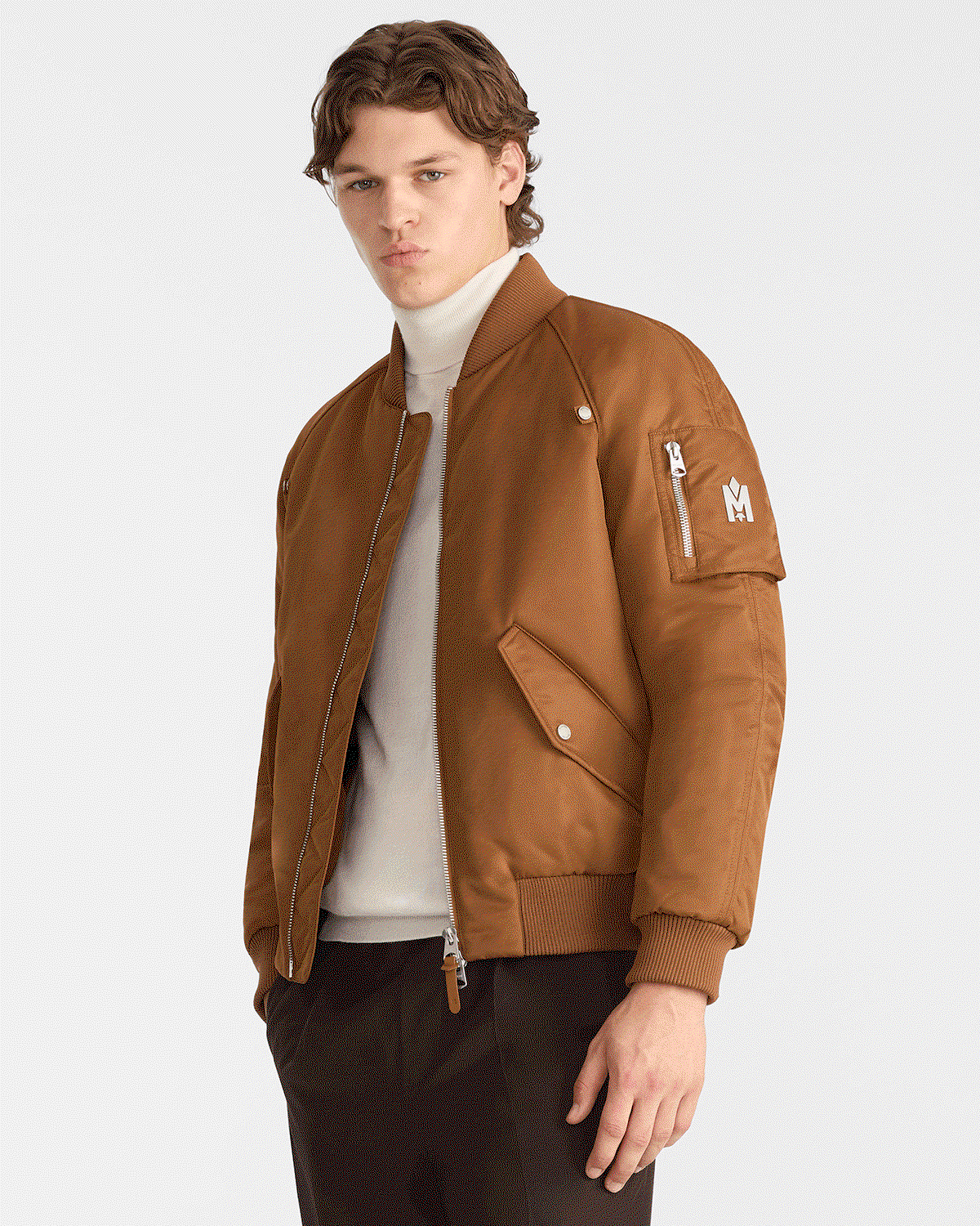 CARMELO Satin aviator jacket